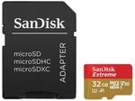 SanDisk Extreme microSD-Karte f&uuml;r mobiles Gaming 32 GB (Lesen bis 100 MB/s, f&uuml;r