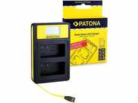 PATONA Dual LCD Ladegerät (USB-A USB-C Micro USB) Kompatibel mit Panasonic...