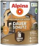 Alpina Dauerschutz Lasur f&uuml;r Holz, 0,75L (99x99x119 mm, Seidenmatt, Wasserbasiert)
