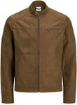 JACK & JONES Kunstlederjacke Herren,Beige (Cognac/Fake Suede),L