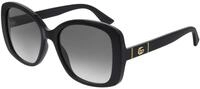 GUCCI Womens GG0762S Sunglasses, Black-Black-Grey, 56