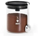 Bialetti 250 g Mokkaglas f&uuml;r Kaffee (mit Verschluss), Glas, Schwarz,transparent