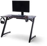 Robas Lund Gaming Tisch DX Racer 5 Gaming Desk Schwarz Carbonlook, BxHxT 111x75x60 cm
