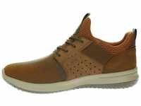 Skechers Herren Delson Axton Sneakers, Dark Brown Leather, 46 EU
