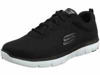 Skechers Herren Flex Advantage 2.0 - Dayshow Sneaker, Black Mesh White Trim, 45...