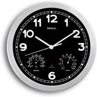 MAUL Wanduhr MAULdrive &Oslash; 30cm | stilvolle Uhr mit schwarzem Ziffernblatt | inkl.
