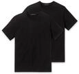 Schiesser Herren Unterhemd 2 er Pack 208150-000, Gr. 4 (S), Schwarz (000-schwarz)