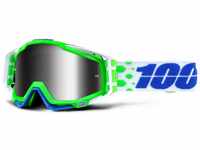 100% Racecraft Extra Motocross Brille (Green/Blue,One Size)