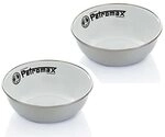 Petromax Emaille Schalen 2er Set wei&szlig; (500 ml), Leicht, robust und sto&szlig;sicher,