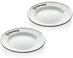 Petromax Emaille Teller 2er Set wei&szlig; (22,5 cm), Leichtes und robustes