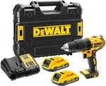 DEWALT XR 18V Akku-Kombibohrschrauber, b&uuml;rstenloser Motor, kompakte Bauform, 2x 2Ah