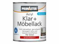 Primaster Klar- und Möbellack glanzstabil farblos 750 ml für Innen Lack