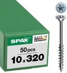 SPAX Holzbauschraube, 10, 0 x 320 mm, 50 St&uuml;ck, T-Star plus, Senkkopf, Teilgewinde,