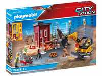 PLAYMOBIL City Action 70443 Construction: Small Excavator with Movable Bucket, with
