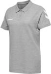 hummel Damen Hemd HMLGO Cotton Polo, Grau Melange, XS, 203522-2006