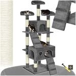tectake&reg; Katzen Kratzbaum Katzenbaum mittelhoch -Diverse Farben- (Grau)