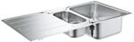 GROHE K500 | Edelstahlsp&uuml;le mit Abtropffl&auml;che | edelstahl | 31572SD1