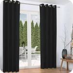 Beautissu 2er Set Thermovorhang Gardine 140x245 cm Schwarz &ndash; &Ouml;sen...