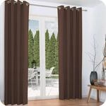 Beautissu 2er Set Thermovorhang Gardine 140x245 cm Braun &ndash; &Ouml;sen...