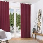 Beautissu 2er Set Thermovorhang Gardine 140x245 cm Rot &ndash; Thermogardine Set