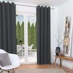 Beautissu Amelie 2er Set Gardinen - Blackout Vorh&auml;nge Blickdicht mit &Ouml;sen - Gardine