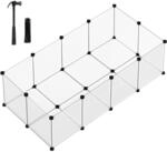 SONGMICS Freigehege mit Bodenplatten, Laufstall, Meerschweinchen Gehege, aus