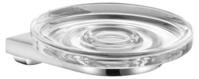 KEUCO Seifenablage aus Metall, Chrom gl&auml;nzend mit Echtkristall-Schale, Kristall-Glas