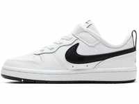 Nike Court Borough Low 2 (PSV) Sneaker, White/Black, 33.5 EU