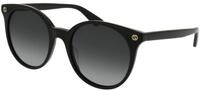 Gucci Damen GG0091S 001 Sonnenbrille, Schwarz (Black/Grey), 52