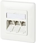 METZ CONNECT C6Amodul 3 Port 180&deg;M UP-Dose, reinwei&szlig; RAL9010