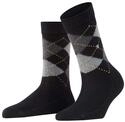 Burlington Damen Socken Whitby W So weich und warm gemustert 1 Paar, Schwarz Black
