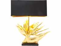 Kare Design Tischleuchte Tropical Flower, Schwarz/Gold, Tischleuchte Tischlampe,