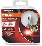 Osram Night Breaker Silver H4, +100% mehr Helligkeit, Halogen-Scheinwerferlampe,