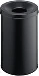 Durable Papierkorb Safe rund, selbstl&ouml;schender Deckel, M&uuml;lleimer 30 Liter, schwarz,