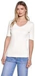 Damen Basic T-Shirt mit blickdichter Front
