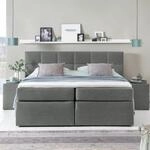 Furniture for Friends 3F Boxspringbett Bea 200x200 cm Hellgrau H&auml;rtegrad H3 