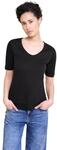 Damen Basic T-Shirt mit blickdichter Front