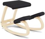 Varier Variable Balans Ergonomischer Stuhl Holz Natur/Schwarz Bewegung Haltung B&uuml;ro