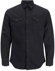 JACK & JONES Herren Jjesheridan Shirt L/S Jeanshemd, Black Denim, L EU