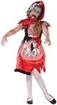 Smiffys Kinder Zombie Miss Hood Kost&uuml;m, Kleid und Kapuzencape, Gr&ouml;&szlig;e: L, 44285