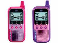 VTech KidiTalkie pink – 4in1 Kinder-Walkie-Talkie mit LCD-Display, Spielen,