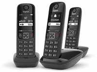 Gigaset AS690 TRIO - 3 Schnurlose DECT Telefone, schwarz