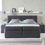 Furniture for Friends 3F Boxspringbett Bea 90x200 cm Anthrazit H&auml;rtegrad H3 