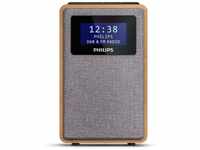 Philips R5005/10 Radiowecker, DAB+ Radio (2,5 Zoll Full-Range-Lautsprecher, Kompaktes