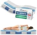 AM Qualit&auml;tsmatratzen Gelschaum Taschenfederkernmatratze 200x200cm H3 24cm -...
