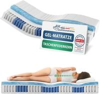 AM Qualit&auml;tsmatratzen Gelschaum Taschenfederkernmatratze 180x200cm H3 24cm -...