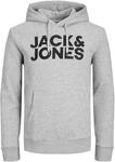 Herren Jack & Jones Corp Logo Sweat Hood Classic Kapuzen Sweatshirt Basic Sweater,