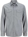JACK & JONES Herren Jjesheridan Shirt L/S Jeanshemd, Light Grey Denim, XS EU