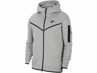 Nike Herren Tech Full Zip Sweatshirt, Dk Grey Heather/Black, XS