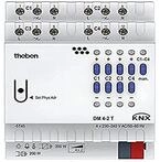 Theben 4940280 DM 4-2 T KNX 4-fach Universal-Dimmaktor FIX 1 mit Dimmbereich 0-100%,